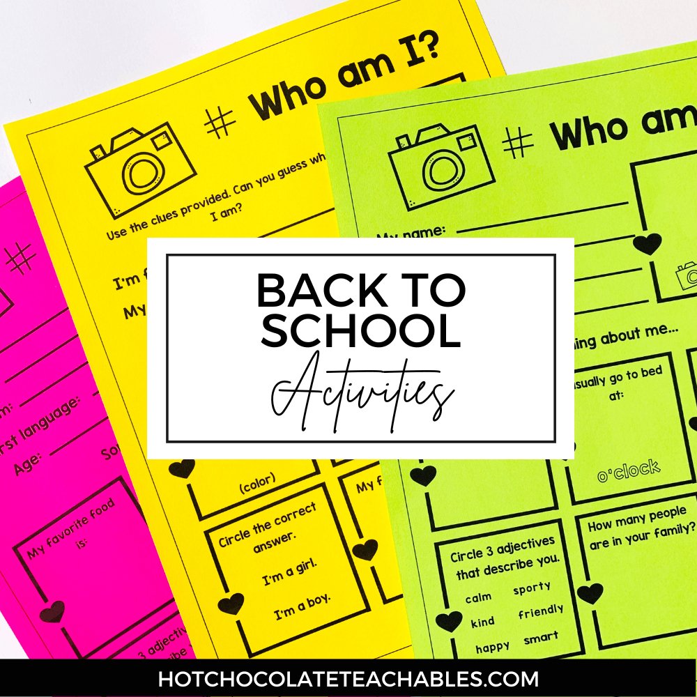 5 Easy ESL Back to School Activities