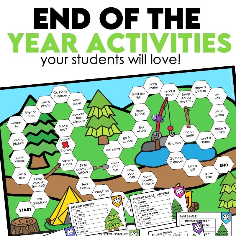 Fun End of Year Activities for ESL Students (Low Prep) - Hot Chocolate Teachables