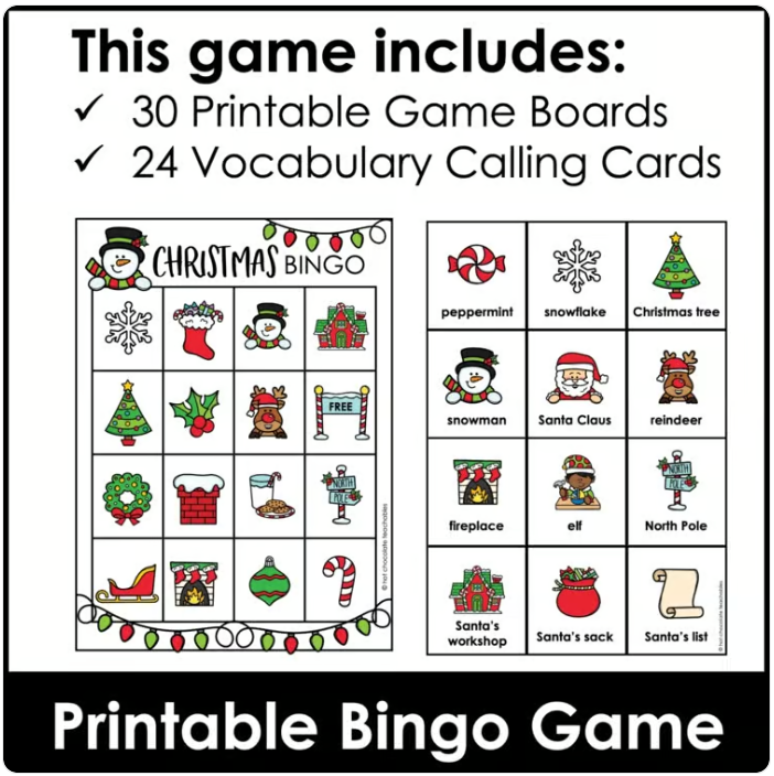 Christmas Picture Bingo BUNDLE - Print & Digital Versions