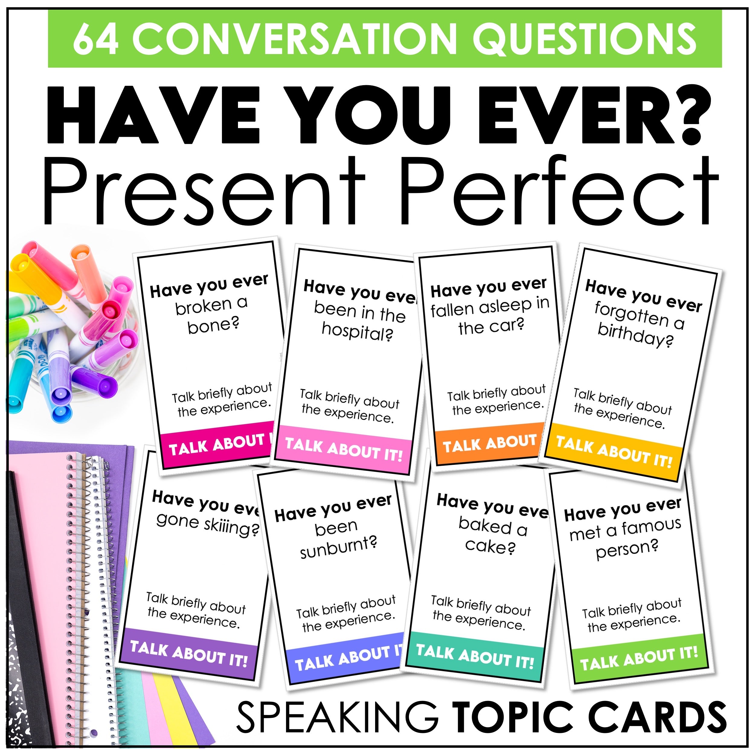 Have you ever? Present Perfect Conversation Questions - Speaking Skills Activity
