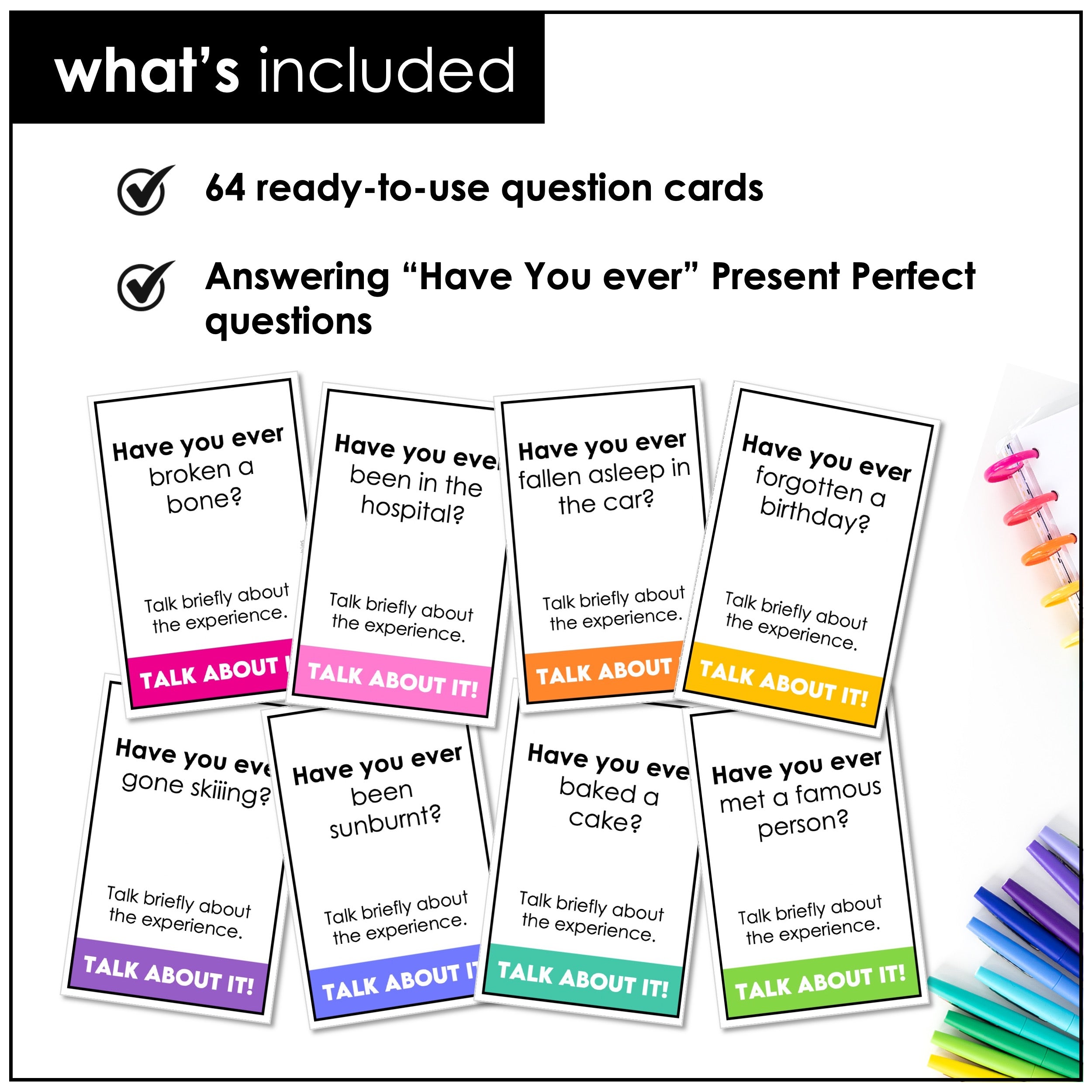 Have you ever? Present Perfect Conversation Questions - Speaking Skills Activity