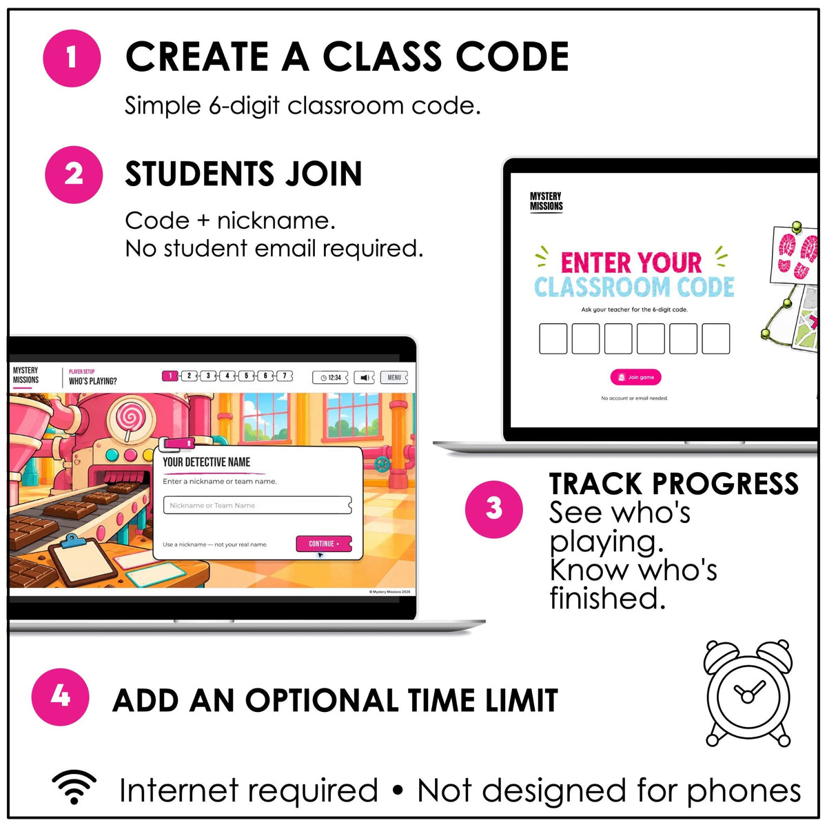Classroom code setup and student access
