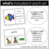 English Core Vocabulary Clip Card Bundle - Objects, Verbs, School, City, Clothes - Hot Chocolate Teachables