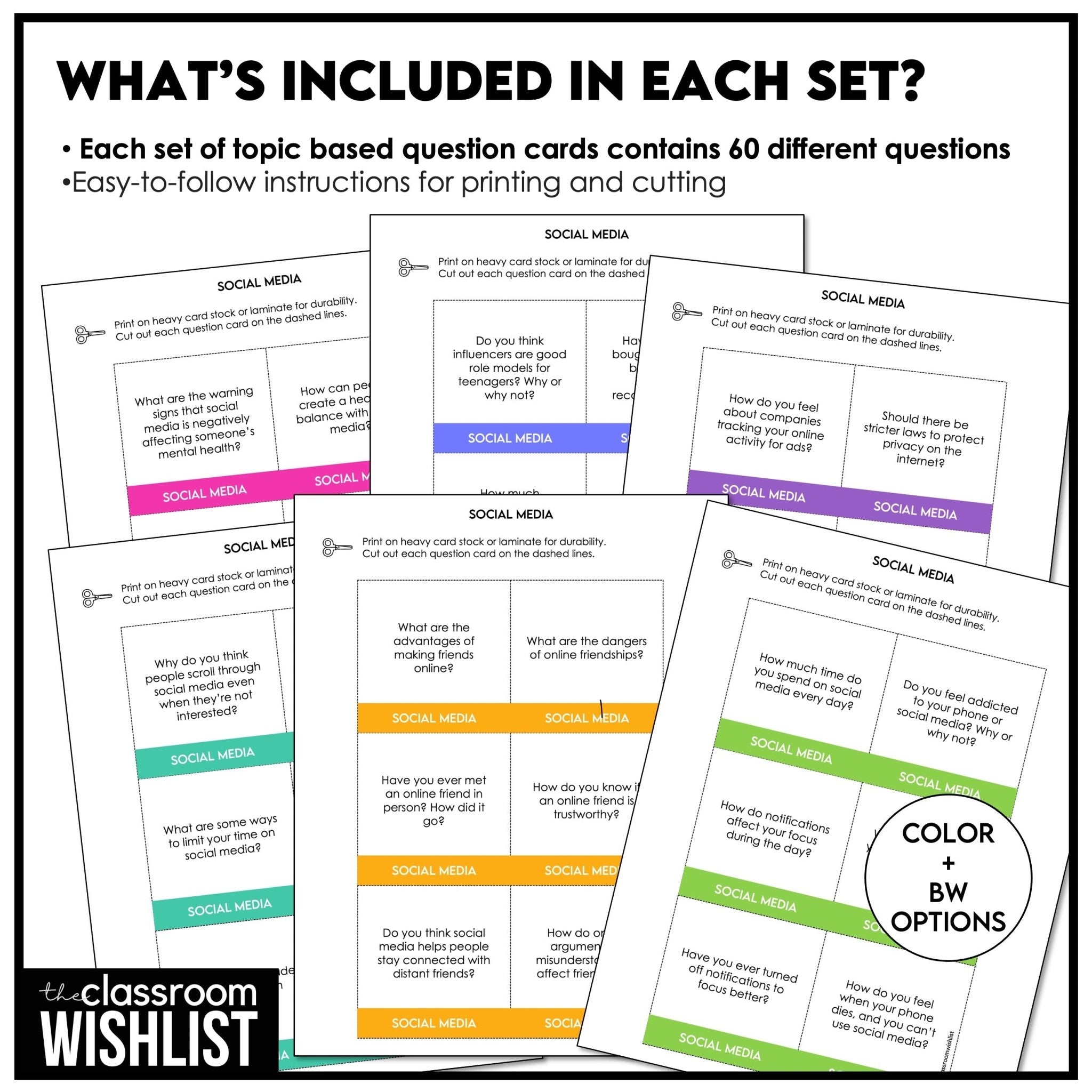 ESL Conversation Card Mega Bundle | Topic Based Questions for Teens & Adults 1 - Hot Chocolate Teachables