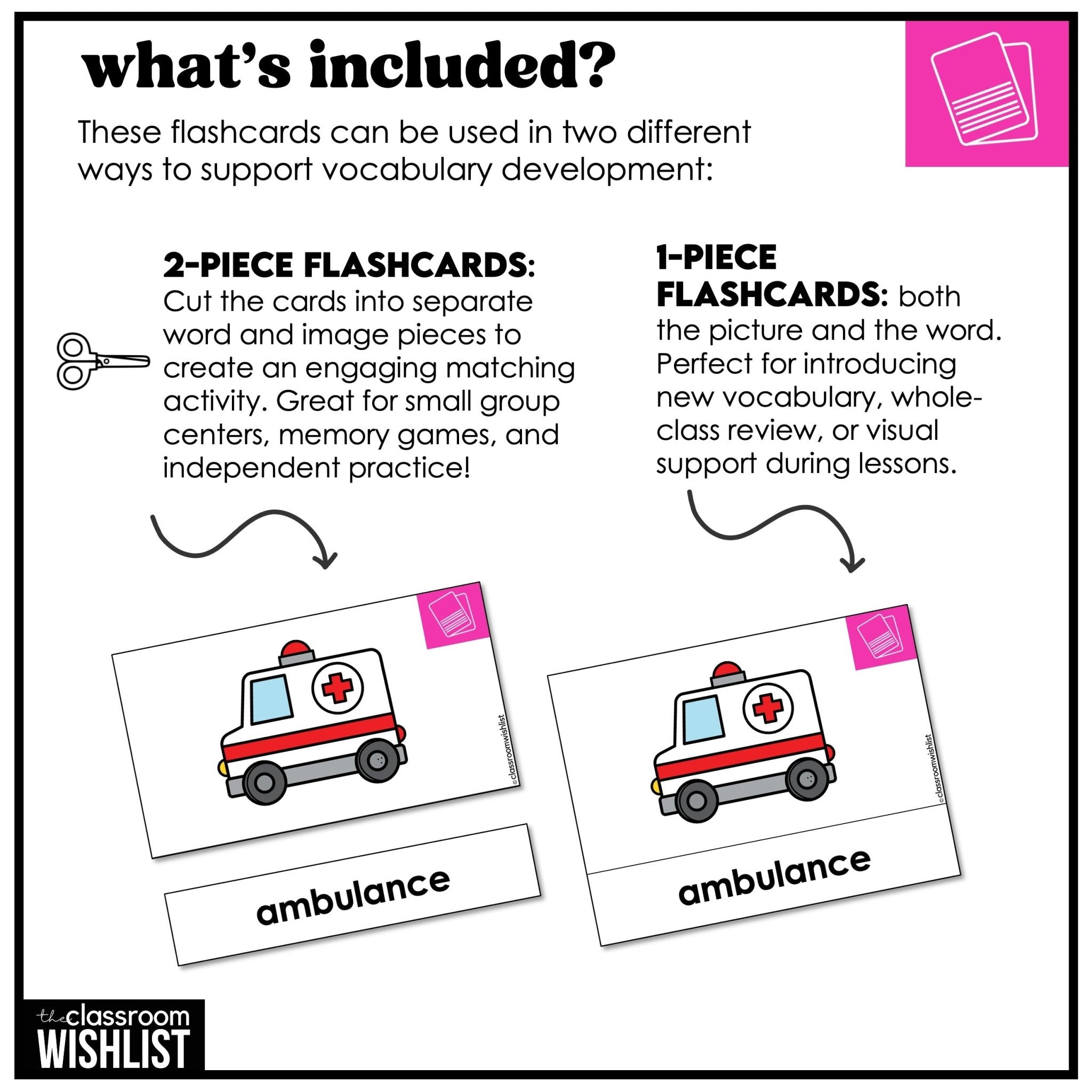 Health & Body Vocabulary Building ESL Flashcard Pack: Flash Cards & Dictionary - Hot Chocolate Teachables