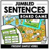 Present Simple Sentence Building Board Game | Jumbled Sentences Activity - Hot Chocolate Teachables