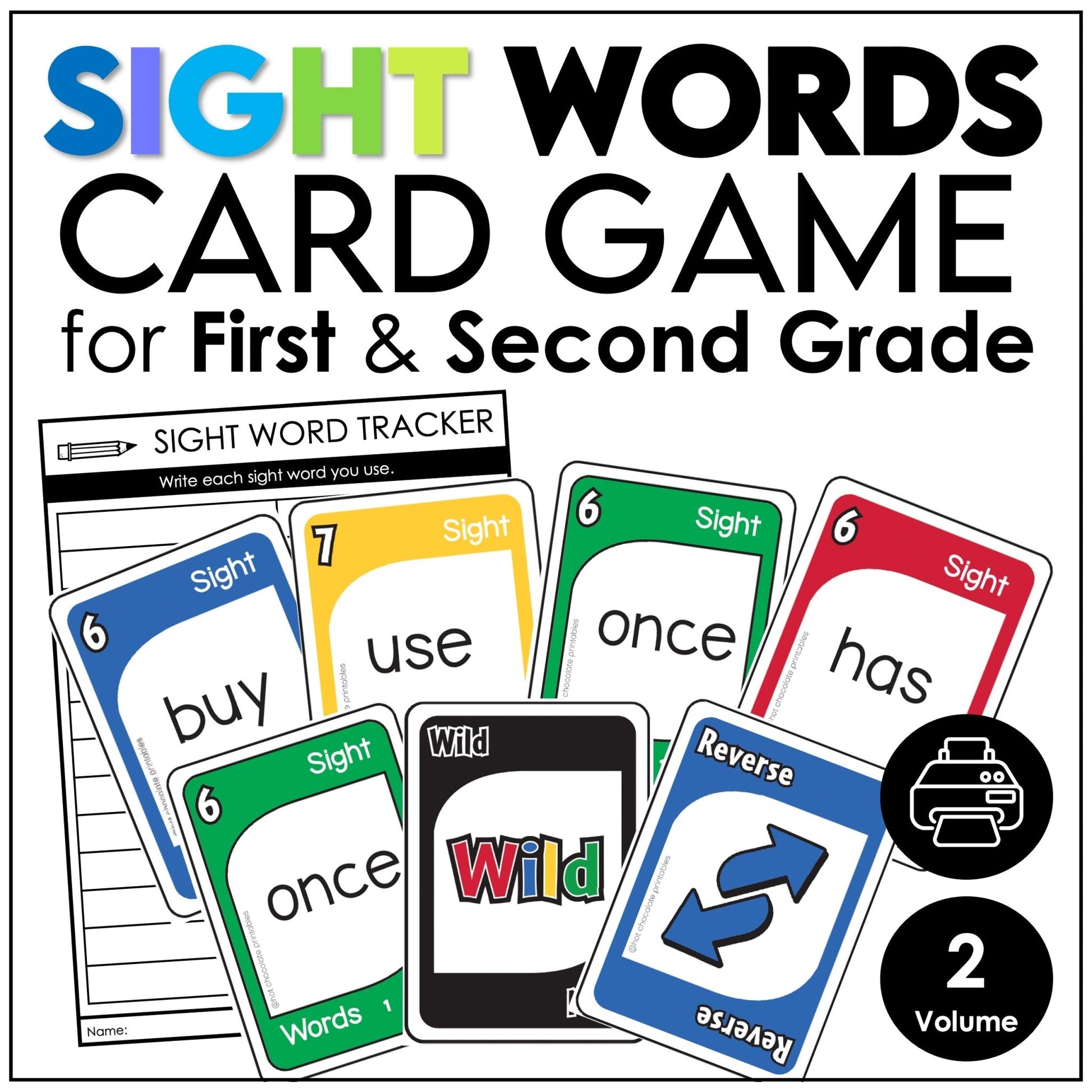 Primer Sight Word Card Game for 1st & 2nd Grade - Hot Chocolate Teachables