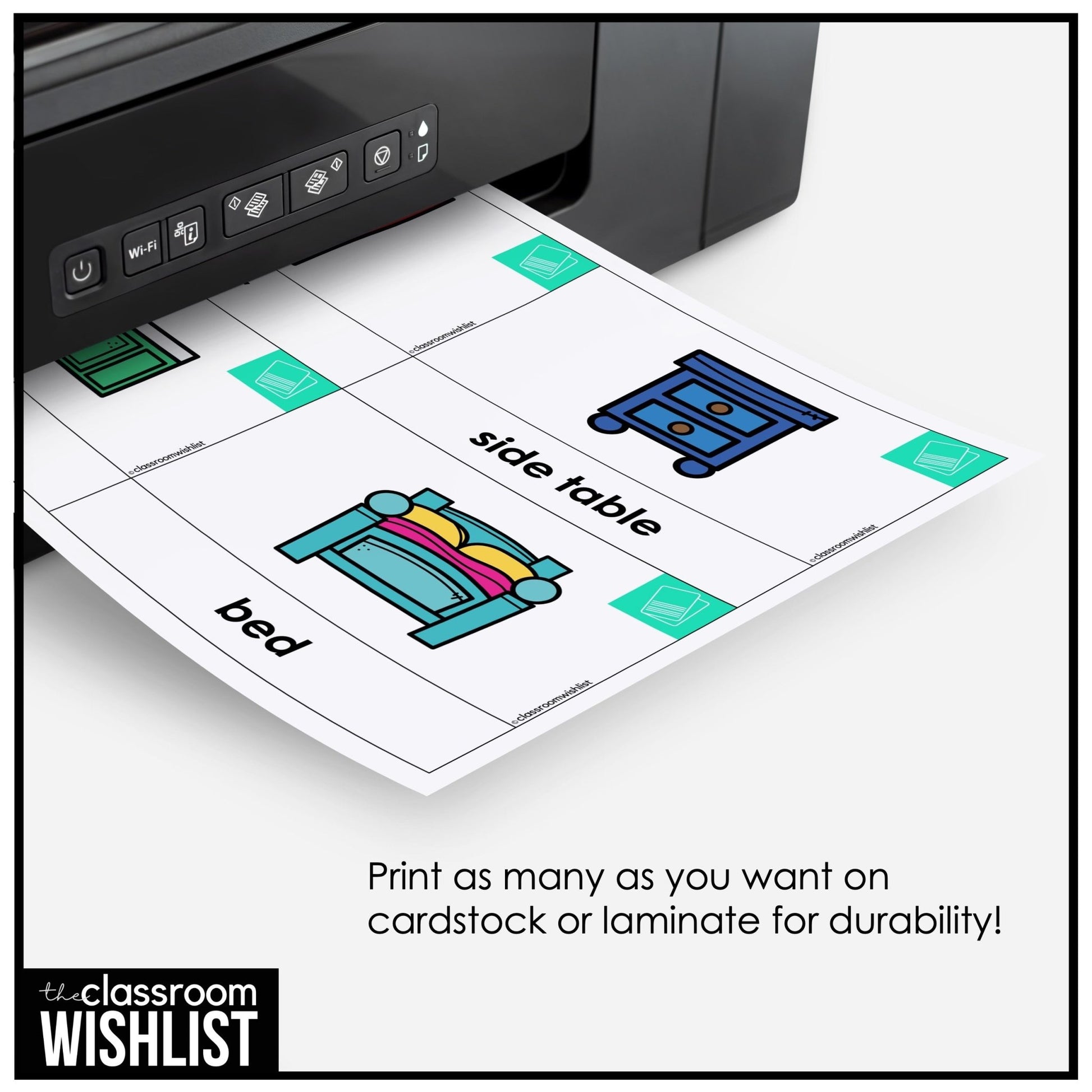 Rooms & Furniture Vocabulary Flashcard Bundle | Print & Digital | ESL, EFL, ELL - Hot Chocolate Teachables