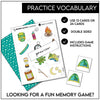 Summer Camp Vocabulary Memory Match - Hot Chocolate Teachables