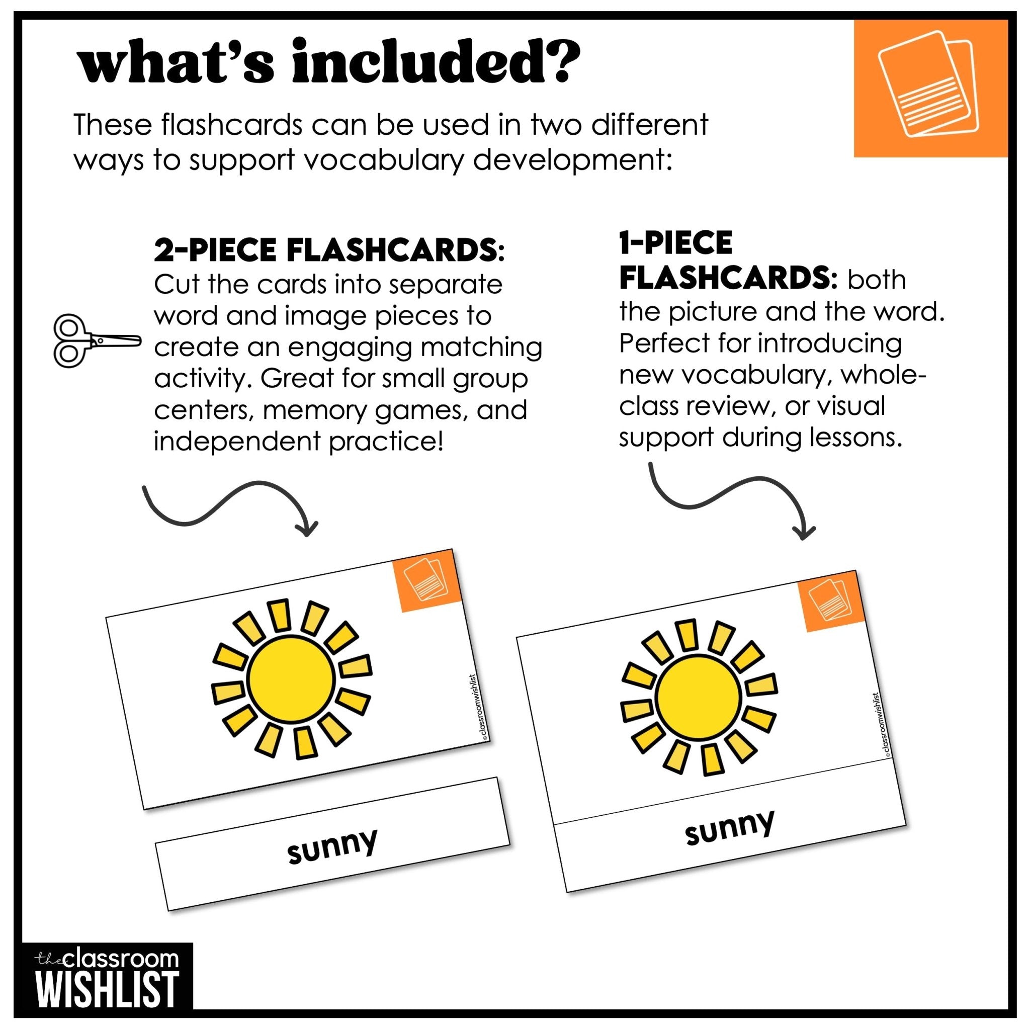 Weather & Seasons Bundle | Digital + Print Flash Cards & Picture Dictionary - Hot Chocolate Teachables