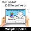 Action Verb BOOM CARDS Past Continuous Verb Tense Activity - Hot Chocolate Teachables