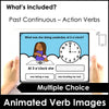 Action Verb BOOM CARDS Past Continuous Verb Tense Activity - Hot Chocolate Teachables