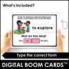 Action Verb BOOM CARDS - Sentence Building Present Progressive Tense Digital Task Cards - Hot Chocolate Teachables