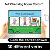 Action Verb Identification BOOM CARDS™ - Answering WHO questions - Hot Chocolate Teachables