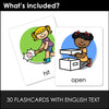 Action Verbs Flashcards | Editable Verb Activity Cards for ESL EFL ELA - Hot Chocolate Teachables