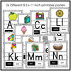 Alphabet Initial Letter Classroom Posters for Preschool / Kindergarten / 1st - Hot Chocolate Teachables