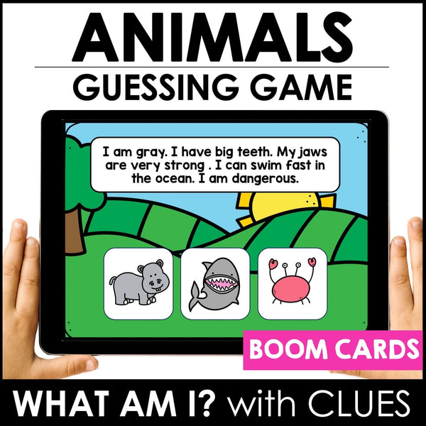 Animal Guessing Game - Interactive Digital Boom Cards™ - Hot Chocolate Teachables