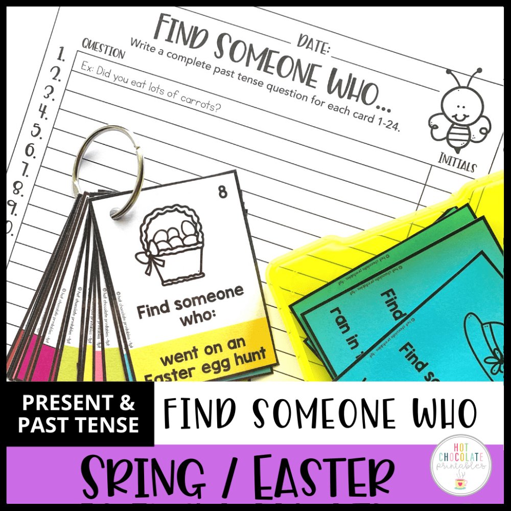 BUNDLE: Find Someone Who- Holidays: Speaking Activity and Question Prompt Cards - Hot Chocolate Teachables