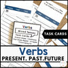 Choose a Verb Tense Task Cards: Present Simple & Continuous, Past Simple, Future - Hot Chocolate Teachables