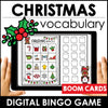 Christmas Vocabulary Bingo - Boom Cards - Hot Chocolate Teachables