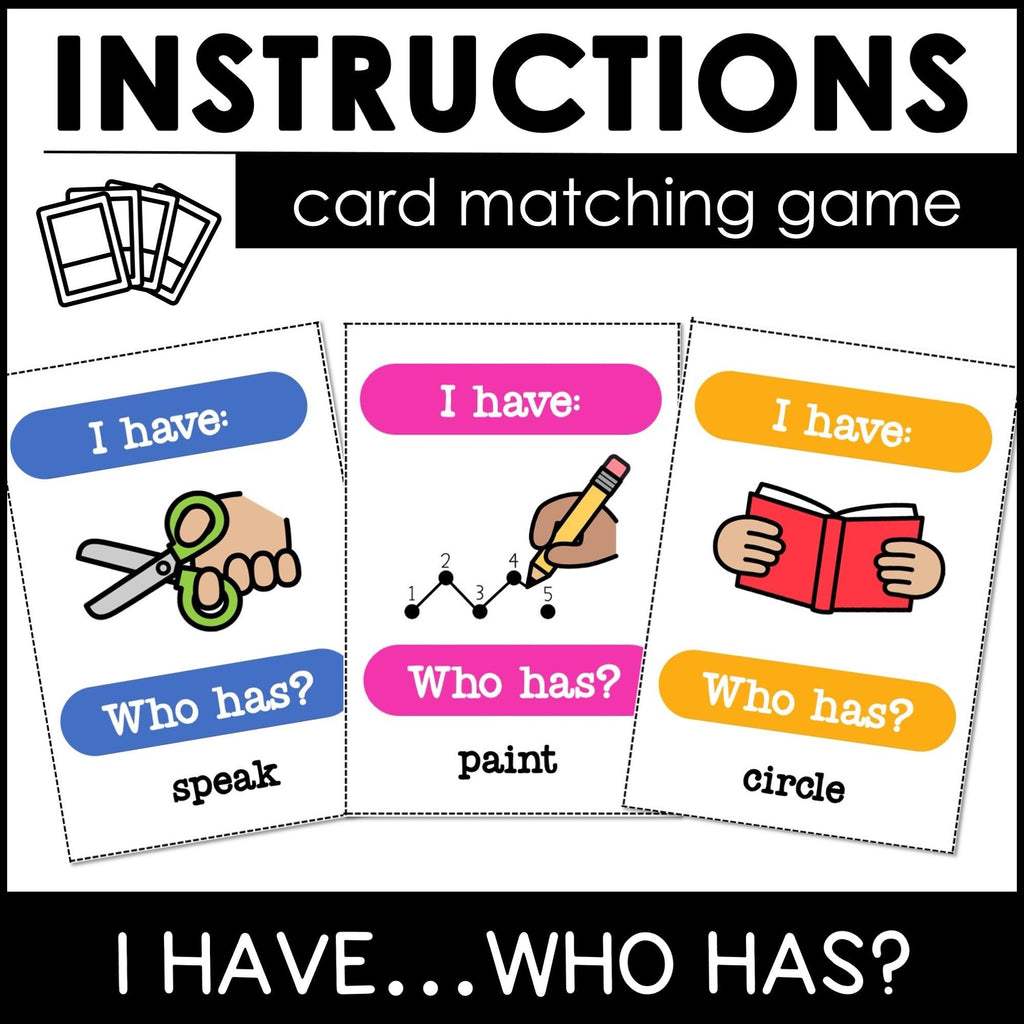 Classroom Instructions ESL Card Match Game: I have-Who Has? - Hot Chocolate Teachables