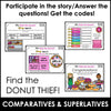 Comparative & Superlative Adjective Review Activity - Digital Escape Boom Cards™ - Hot Chocolate Teachables