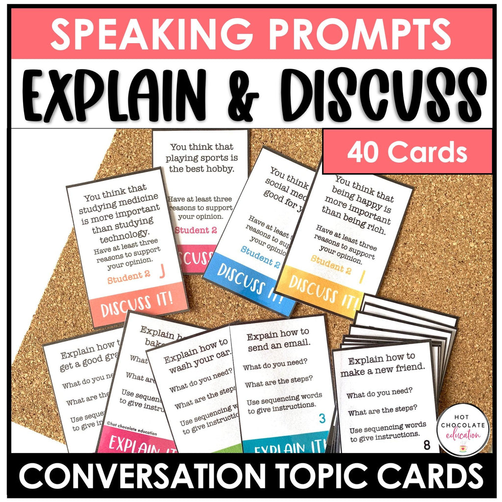 Conversation Card Bundle: Over 640 conversation questions - Hot Chocolate Teachables