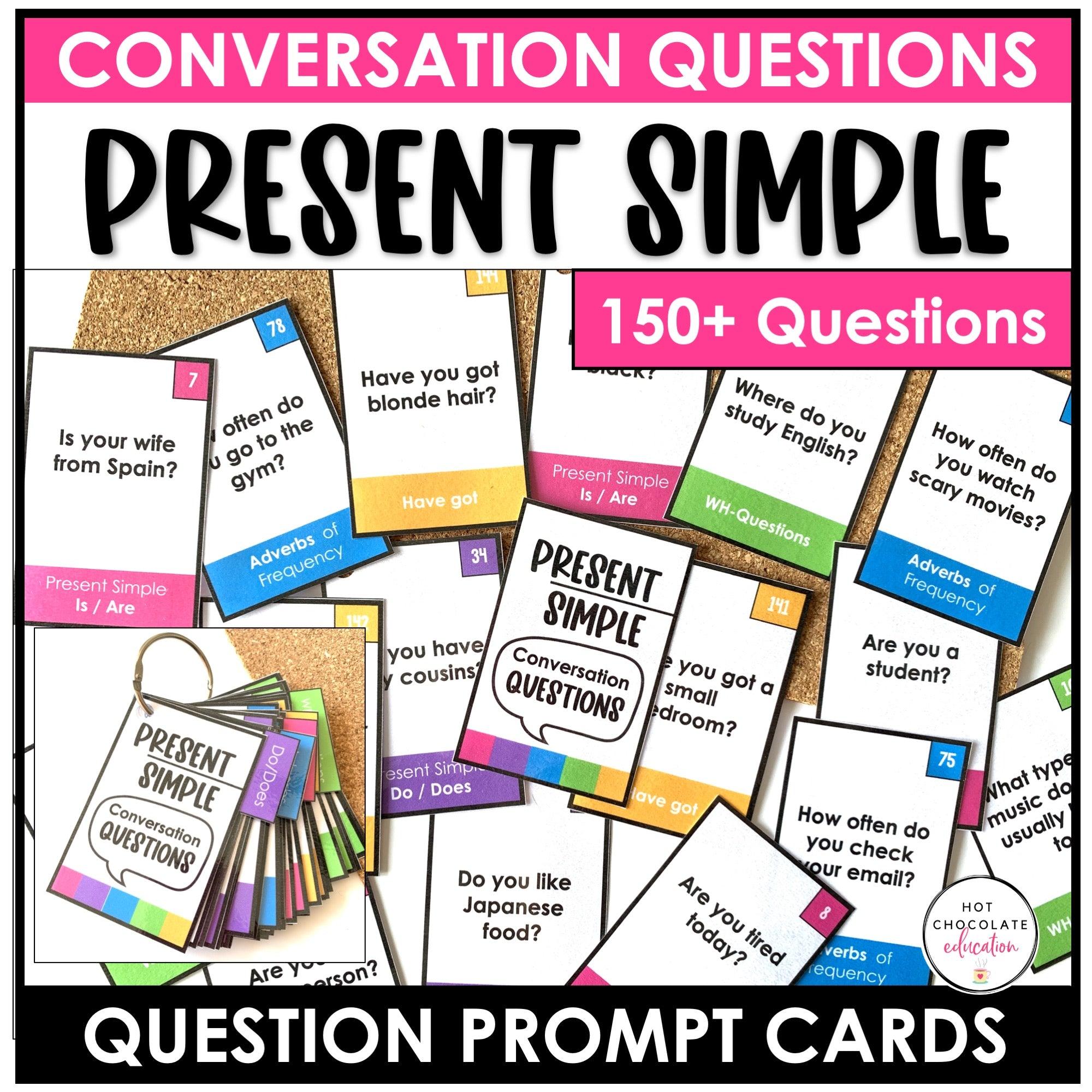 Conversation Card Bundle: Over 640 conversation questions - Hot Chocolate Teachables