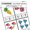 Count & Clip 1-12 | Number Matching Clip Card Activity for ESL PRE-K/K - Hot Chocolate Teachables