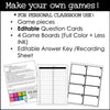 Create Editable Board Games for any subject | Templates with Editable Game Cards - Rainbow - Hot Chocolate Teachables