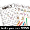 Create your own ANIMAL BINGO BOARD - Vocabulary Game - Hot Chocolate Teachables