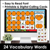 DIGITAL Fall Theme Vocabulary Bingo Game - Google Slides™ - Autumn Words - Hot Chocolate Teachables