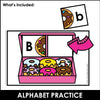 DONUTS - Alphabet Letter Match A to Z - Uppercase and Lowercase Letters - Hot Chocolate Teachables