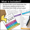 End of School Year Flashback Flap Book - Student Keepsake Activity - Hot Chocolate Teachables