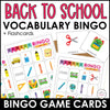 ESL Classroom Vocabulary School Supplies Bingo and Flashcard Set - Hot Chocolate Teachables