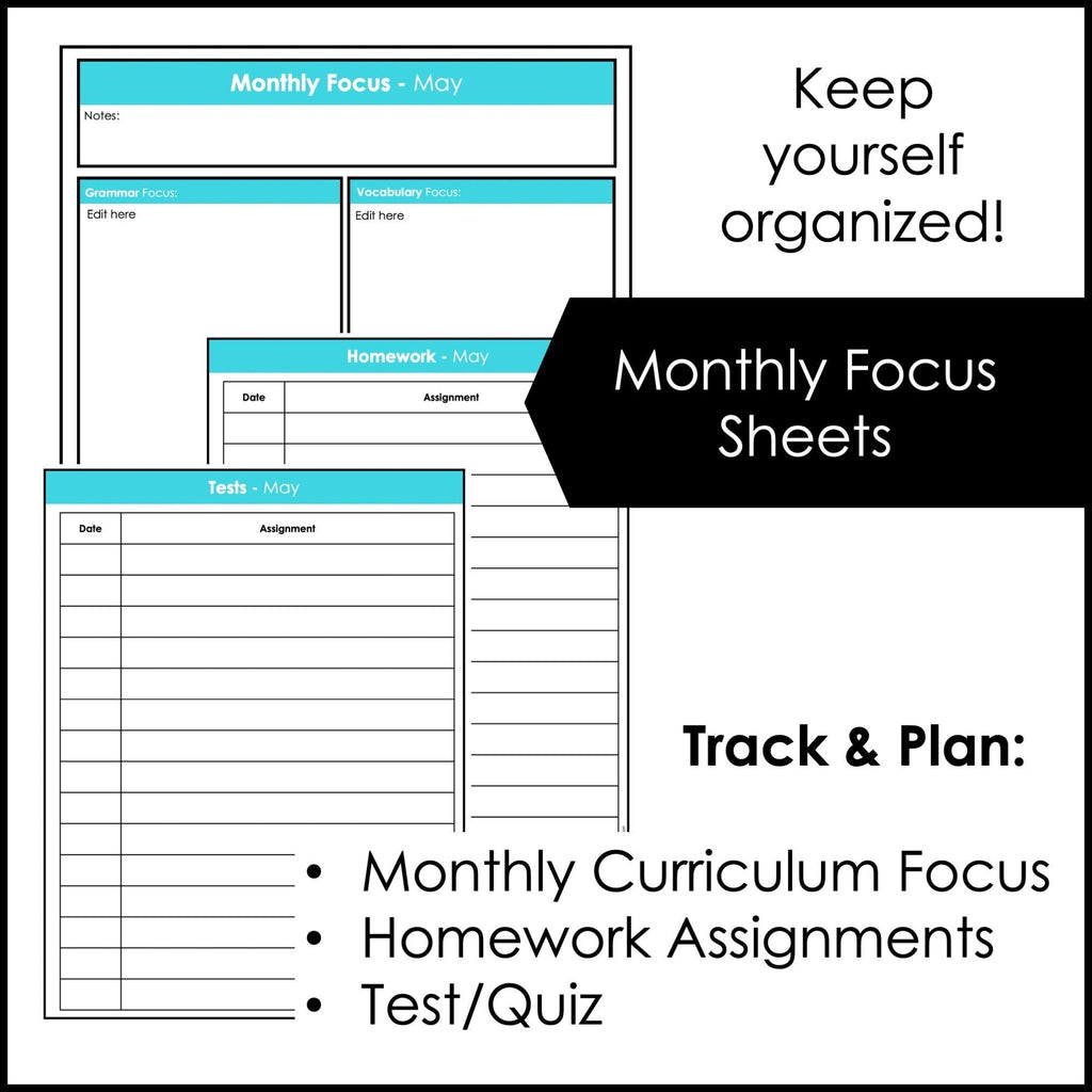 ESL / EFL Editable Progress Reports | Tracking | Planning & Assessment Templates - Hot Chocolate Teachables