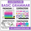 ESL Grammar Posters : Contractions, Pronouns, Punctuation Wall Chart - Hot Chocolate Teachables