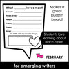 ESL Monthly Writing & Drawing Prompts - Bulletin Board | Notebook Inserts - Hot Chocolate Teachables