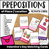 ESL Prepositions of Place and Location Card Match - Valentine's Day Vocabulary - Hot Chocolate Teachables