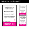 ESL Speaking Topic Prompts - Discussion Activity Cards - Explain & Discuss - Hot Chocolate Teachables