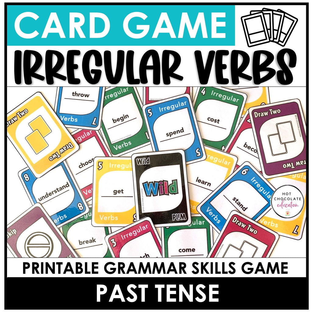 ESL Verb Tense Games BUNDLE | Present, Past, Irregular, Questions, Ice Breakers - Hot Chocolate Teachables