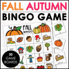 Fall Vocabulary Bingo - Autumn Game - Fall Classroom Party Game - Hot Chocolate Teachables