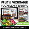 Fruit & Vegetable ELL / ESL Beginner Vocabulary Activity | Boom Cards - Hot Chocolate Teachables