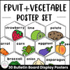 Fruit & Vegetable Posters | Classroom Bulletin Board / Word Wall - Hot Chocolate Teachables