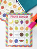 Fruit Vocabulary Bingo Game + Flashcards - Hot Chocolate Teachables