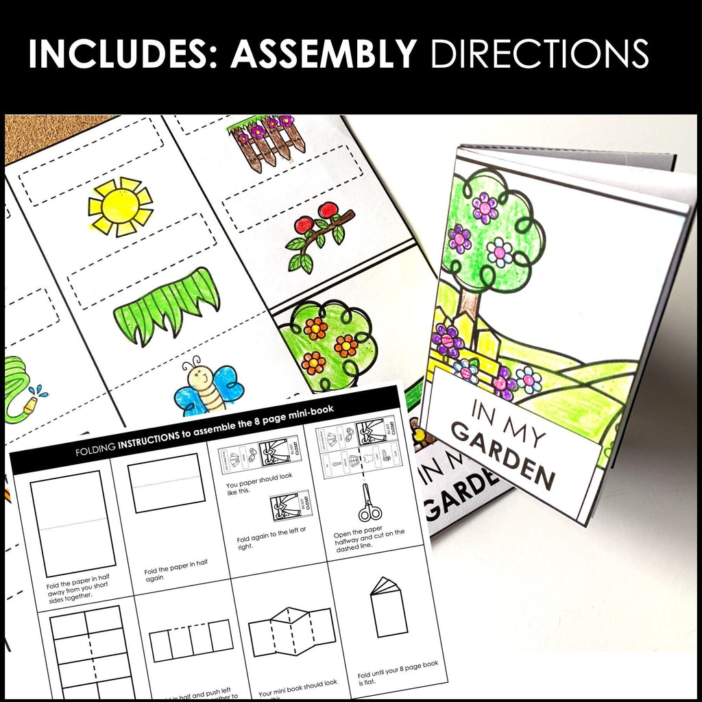 Garden Vocabulary Mini-Book | Basic Outdoor Vocabulary Picture Dictionary - Hot Chocolate Teachables