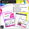 Grammar Task Card Bundle - Beginning Concepts for ESL EFL ELA - Hot Chocolate Teachables