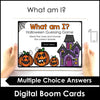 Halloween Guessing Game BOOM CARDS Vocabulary Digital Task Cards - Hot Chocolate Teachables