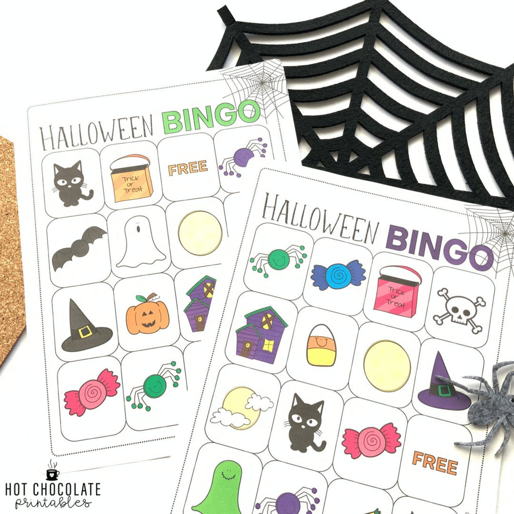 Halloween Vocabulary Bingo Game for Young Learners - Hot Chocolate Teachables