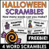 Halloween Word Scramble Freebie - Hot Chocolate Teachables